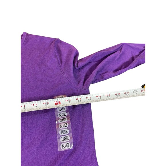 August Silk Women’s XL Purple Brocade Button Up Cardigan Sweater NWT Silk Blend - Picture 7 of 11